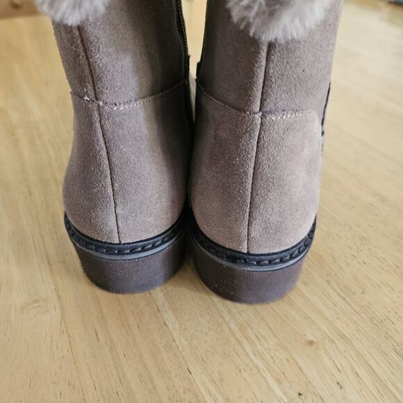 Easy Spirit Suede Ankle Boots Evolve Honor - Taupe tan- size 6.5 EUC - Picture 3 of 11